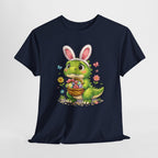 Easter Dino Tee — Cute Bunny-Costume Dinosaur Holding Easter Eggs - InkAndThreadPrints