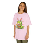 Kids Dinosaur Easter Bunny T-Shirt — T-Rex With Bunny Ears & Eggs Tee - InkAndThreadPrints