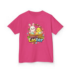 Kids Tee — "Happy Hoppy Easter" Bunny & Chick Easter Shirt - InkAndThreadPrints