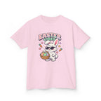 Kids Easter Vibes Tee — Cool Bunny with Egg Basket - InkAndThreadPrints