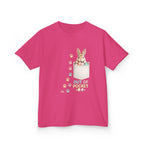 Kids Tee — 'Out of Pocket' Bunny Pocket Shirt (Easter, Spring, Cute Animal) - InkAndThreadPrints