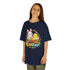 Kids Tee — "Happy Hoppy Easter" Bunny & Chick Easter Shirt - InkAndThreadPrints