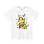 Easter Dino Tee — Cute Bunny-Costume Dinosaur Holding Easter Eggs - InkAndThreadPrints