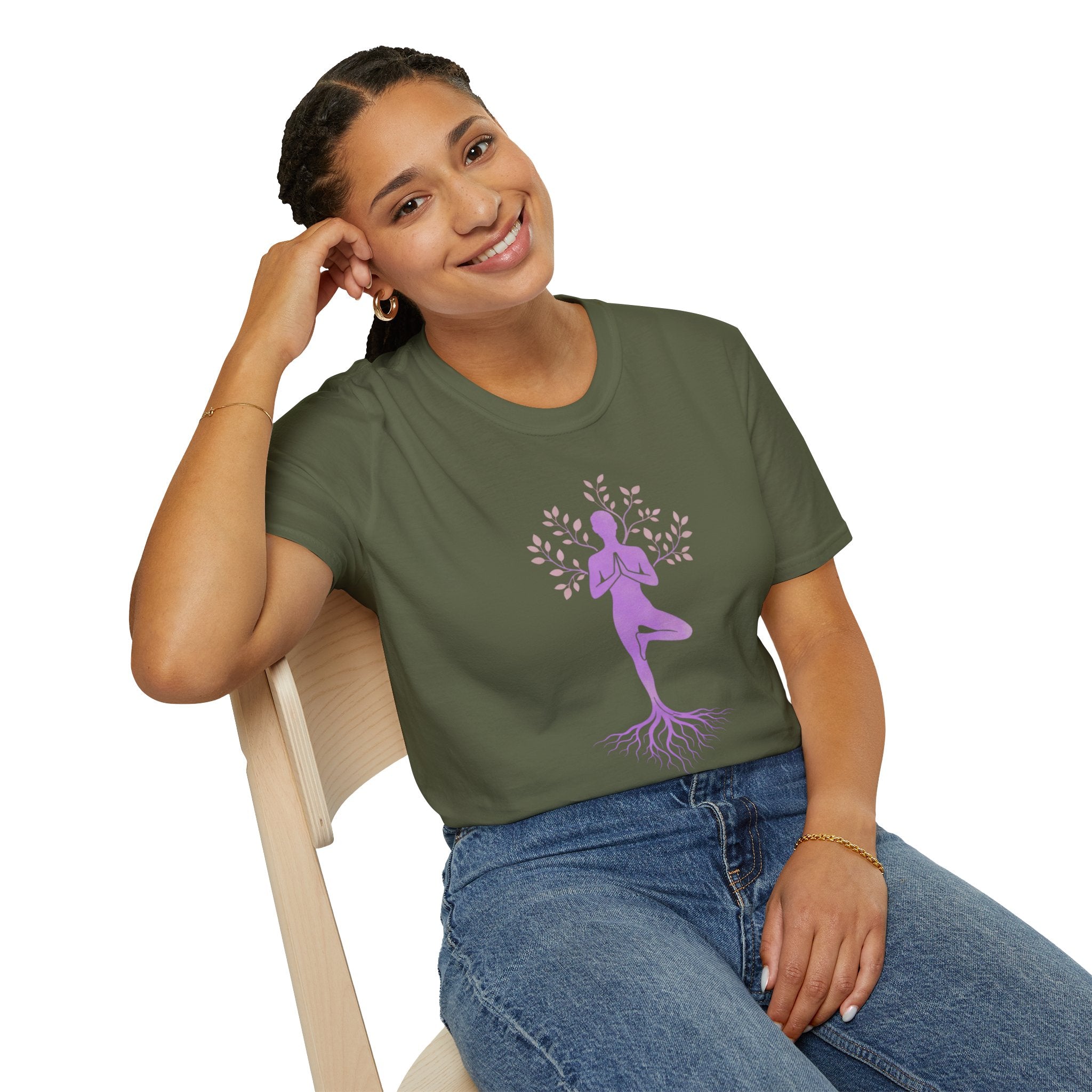 Stay Grounded Yoga T-Shirt - InkAndThreadPrints