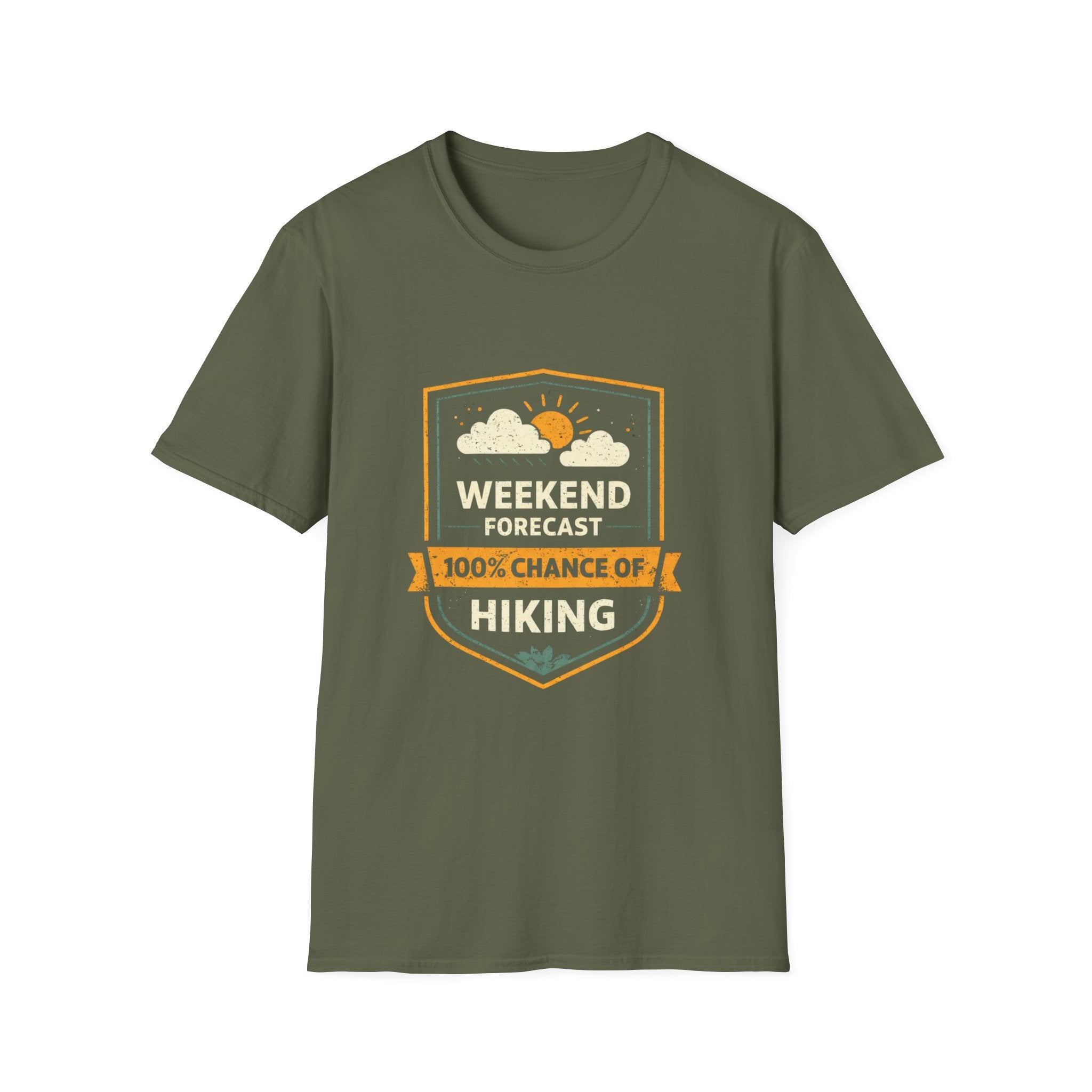 Weekend Forecast: 100% Chance of Hiking T-Shirt - InkAndThreadPrints