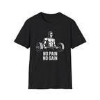 No Pain No Gain Weightlifting T-Shirt — Gym Motivation Tee for Men & Women - InkAndThreadPrints