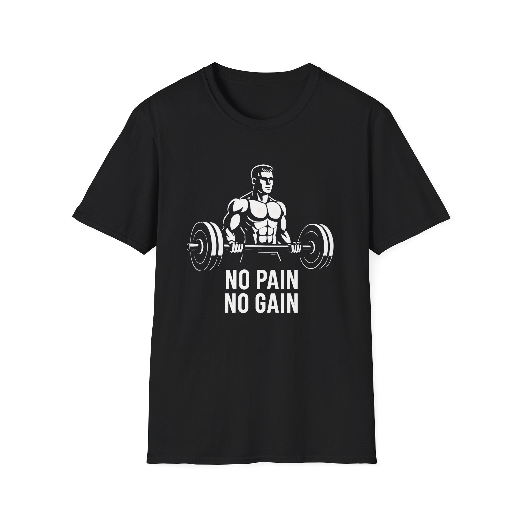 No Pain No Gain Weightlifting T-Shirt — Gym Motivation Tee for Men & Women - InkAndThreadPrints
