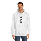K Crown Hoodie — Minimal King Initial Pullover - InkAndThreadPrints