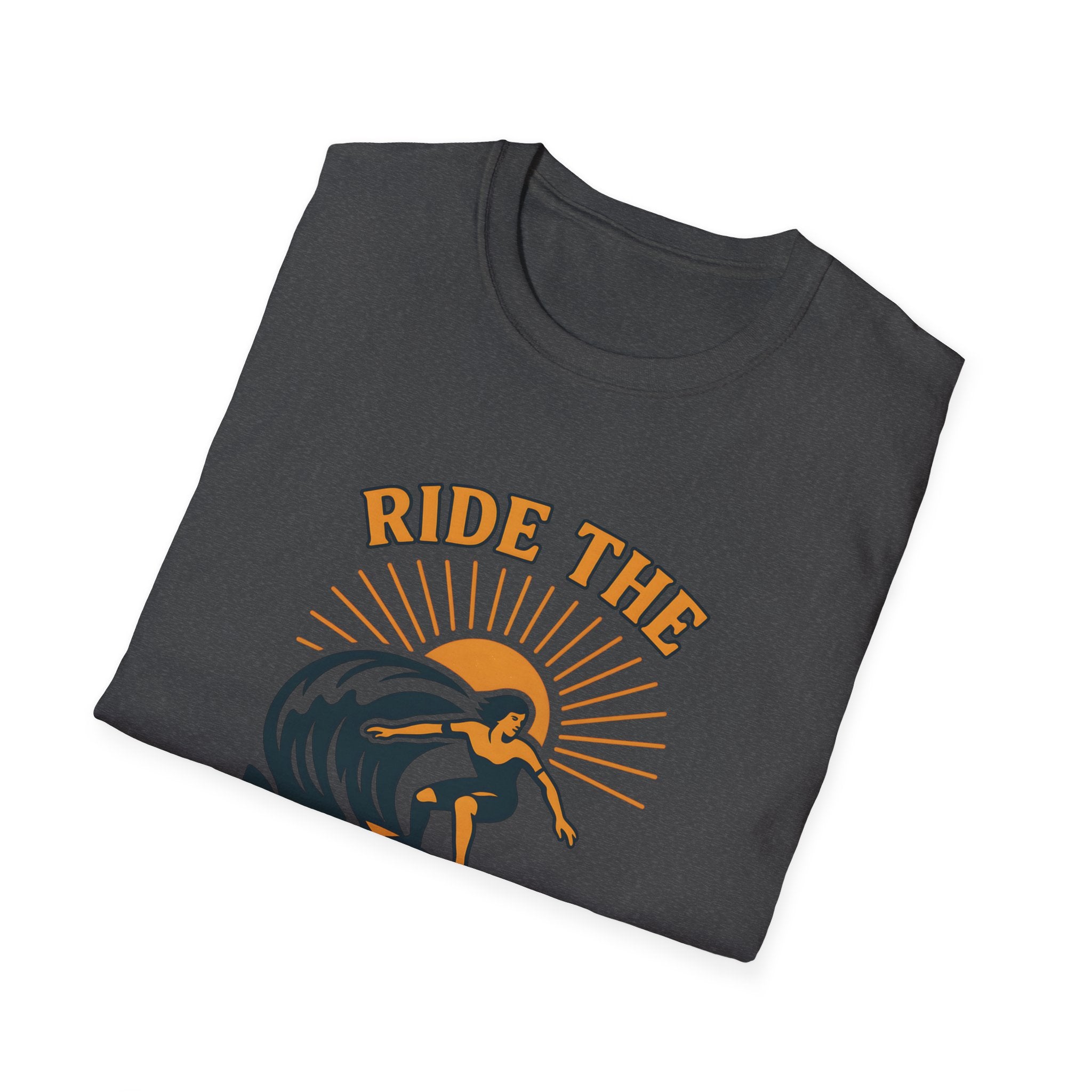 Ride the Waves Surf T-Shirt — Vintage Surfing Tee - InkAndThreadPrints