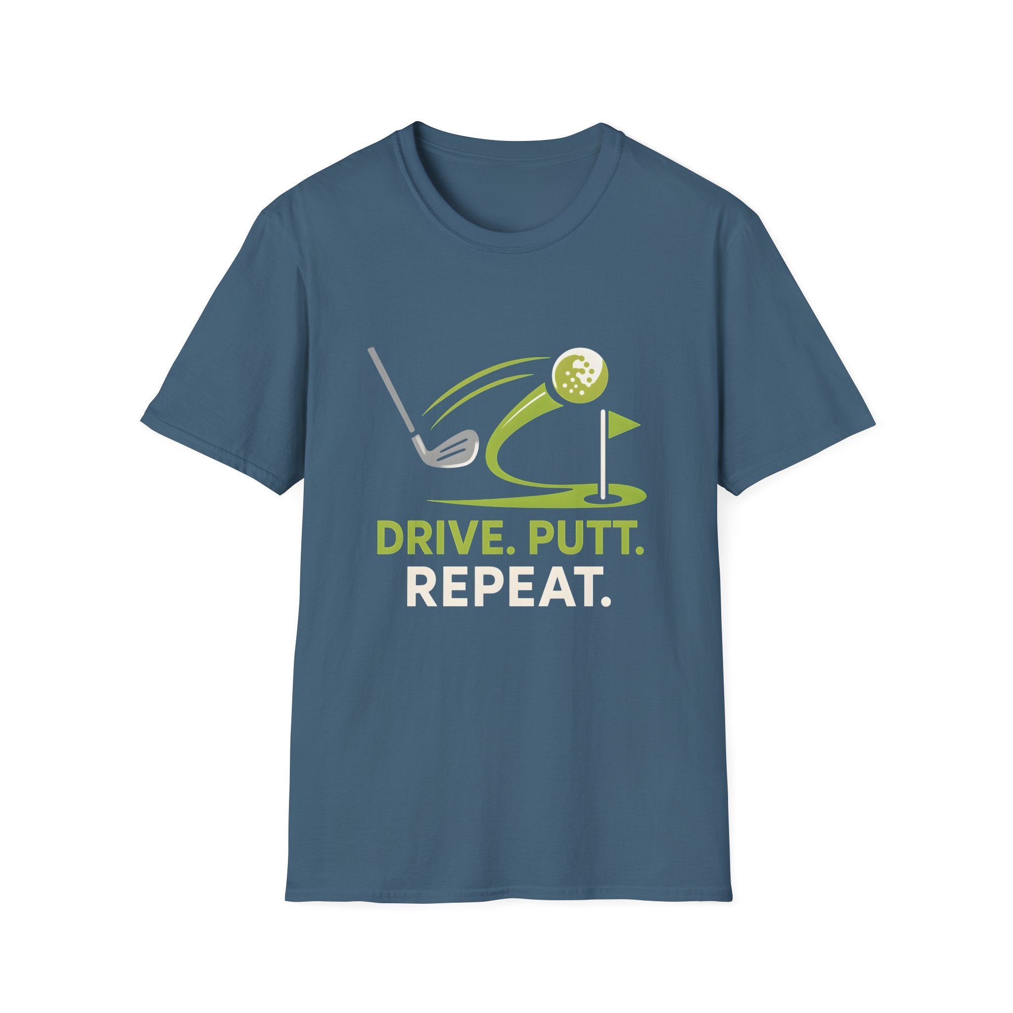Golf T-Shirt — "Drive. Putt. Repeat." Graphic Tee for Golfers - InkAndThreadPrints