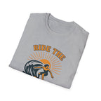 Ride the Waves Surf T-Shirt — Vintage Surfing Tee - InkAndThreadPrints
