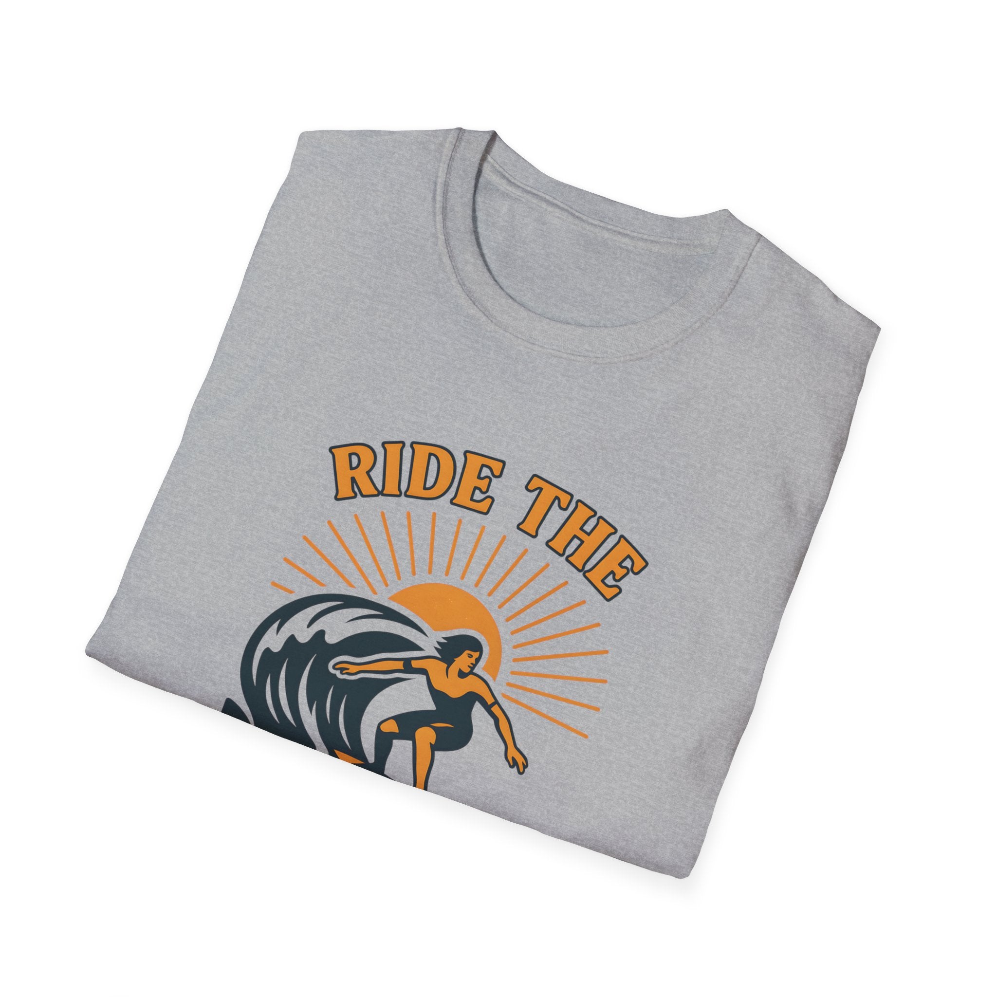 Ride the Waves Surf T-Shirt — Vintage Surfing Tee - InkAndThreadPrints