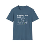 Runner's High Club T-Shirt – Funny Running Shirt with Heartbeat Graphic - InkAndThreadPrints