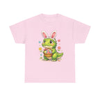 Easter Dino Tee — Cute Bunny-Costume Dinosaur Holding Easter Eggs - InkAndThreadPrints