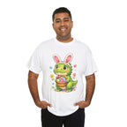 Easter Dino Tee — Cute Bunny-Costume Dinosaur Holding Easter Eggs - InkAndThreadPrints