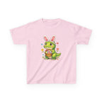 Kids Dinosaur Easter Bunny T-Shirt — T-Rex With Bunny Ears & Eggs Tee - InkAndThreadPrints