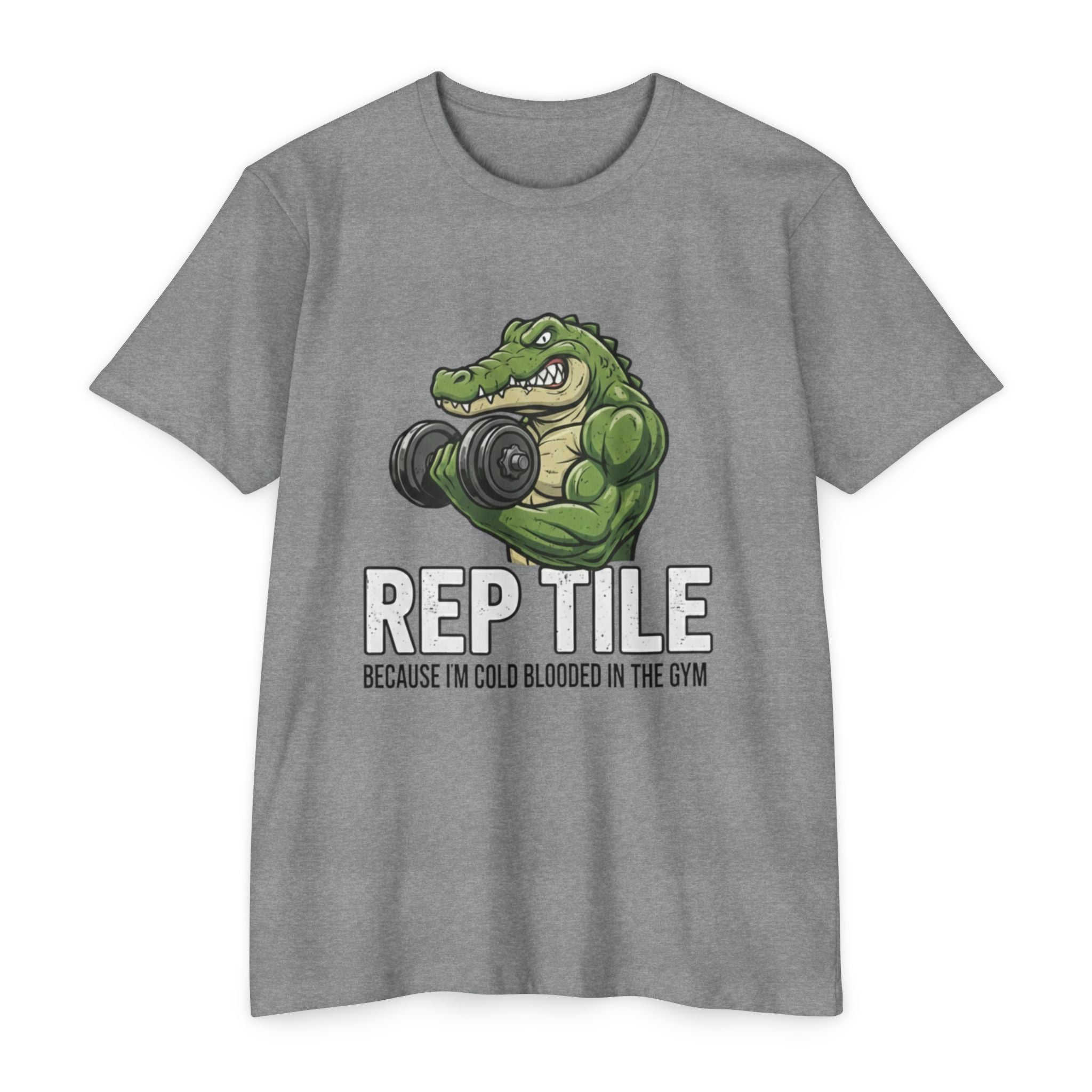 Reptile Gym T-Shirt — "Rep Tile" Cold-Blooded Workout Tee - InkAndThreadPrints
