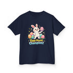 Kids Tee — "Egg Hunt Champion!" Bunny Easter Shirt - InkAndThreadPrints
