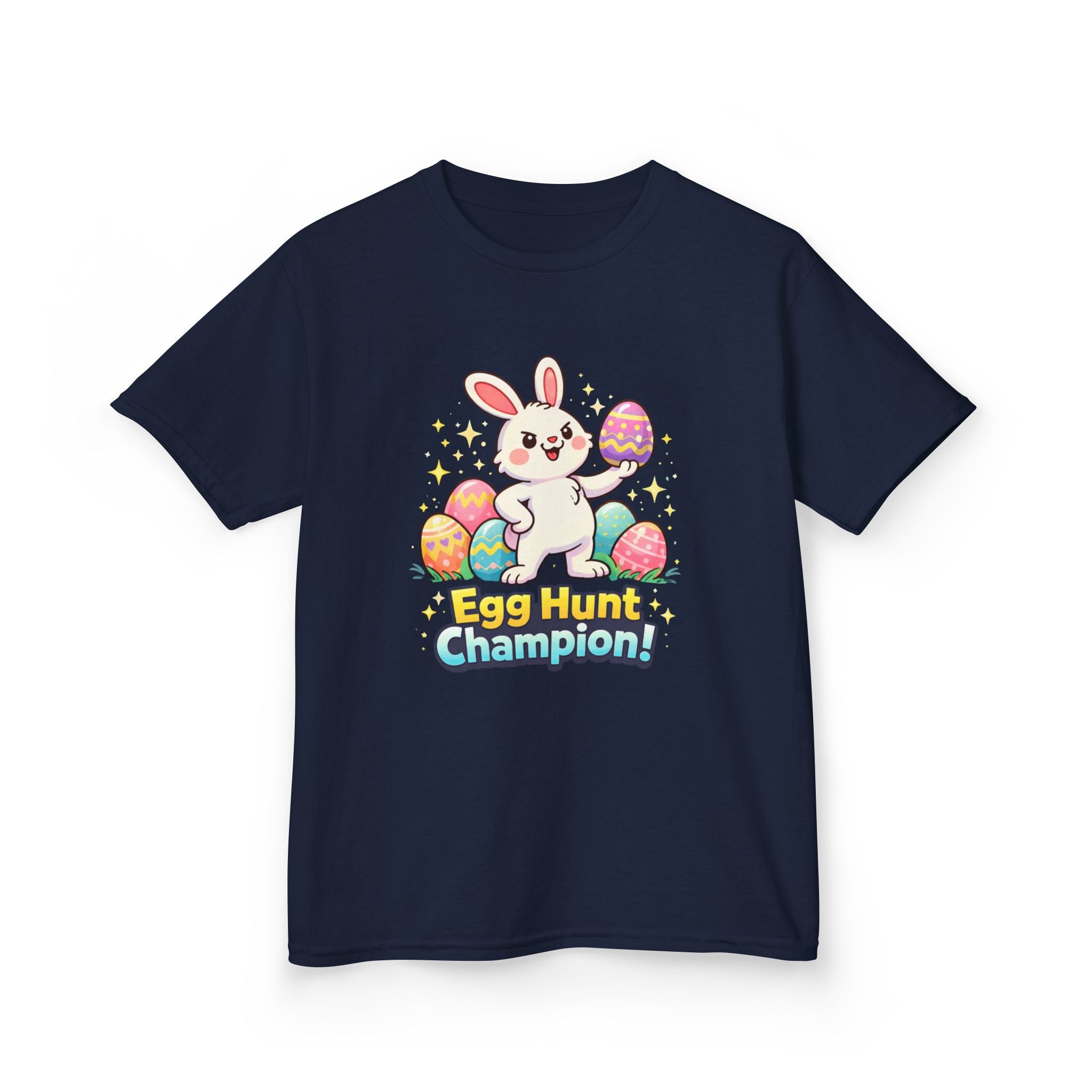 Kids Tee — "Egg Hunt Champion!" Bunny Easter Shirt - InkAndThreadPrints