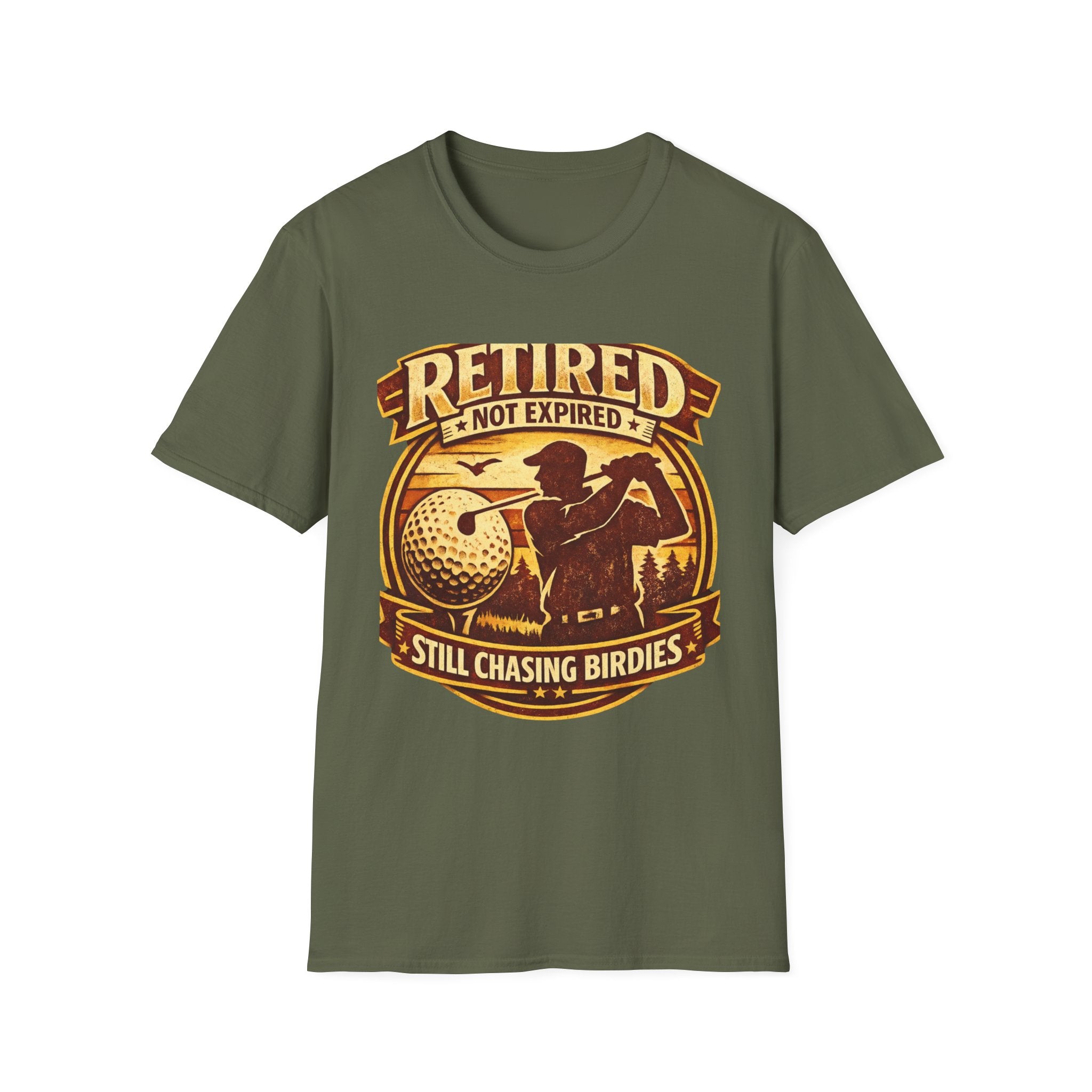 Retired Not Expired Golf T-Shirt - InkAndThreadPrints