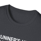Runner's High Club T-Shirt – Funny Running Shirt with Heartbeat Graphic - InkAndThreadPrints