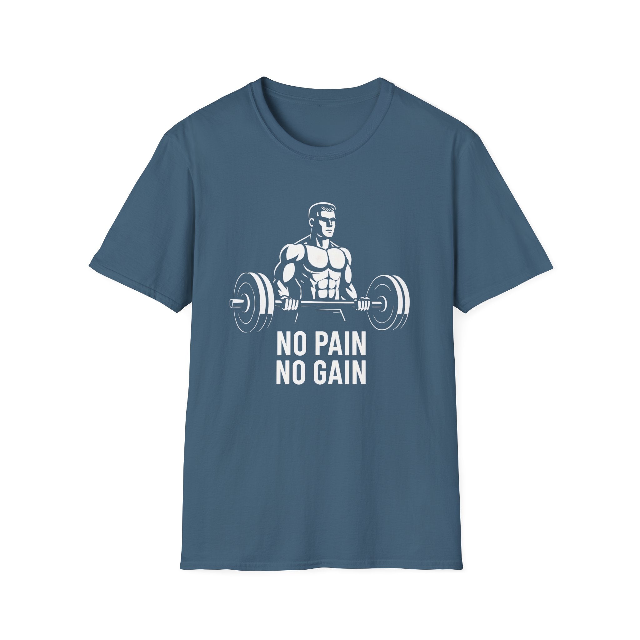No Pain No Gain Weightlifting T-Shirt — Gym Motivation Tee for Men & Women - InkAndThreadPrints