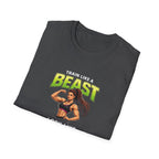 Train Like a Beast Look Like Beauty T-Shirt — Women's Fitness Gym Tee - InkAndThreadPrints
