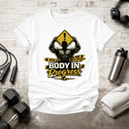 Fitness T-Shirt — “Body In Progress” Gym Workout Tee - InkAndThreadPrints