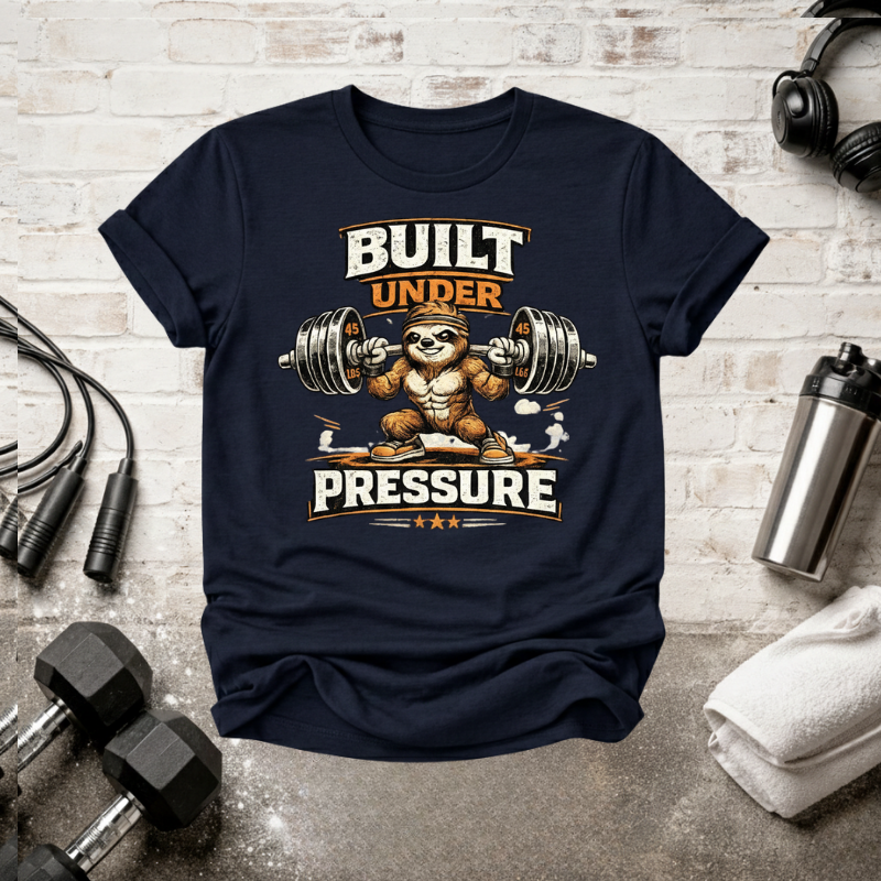 Built Under Pressure Weightlifting T-Shirt - InkAndThreadPrints