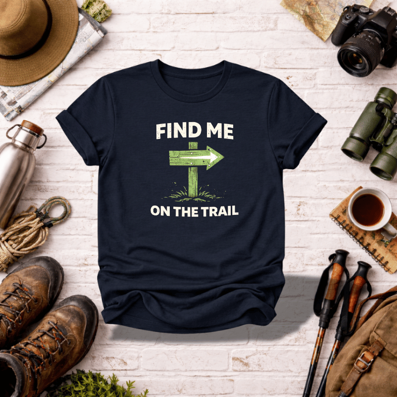 Find Me on the Trail T-Shirt - InkAndThreadPrints
