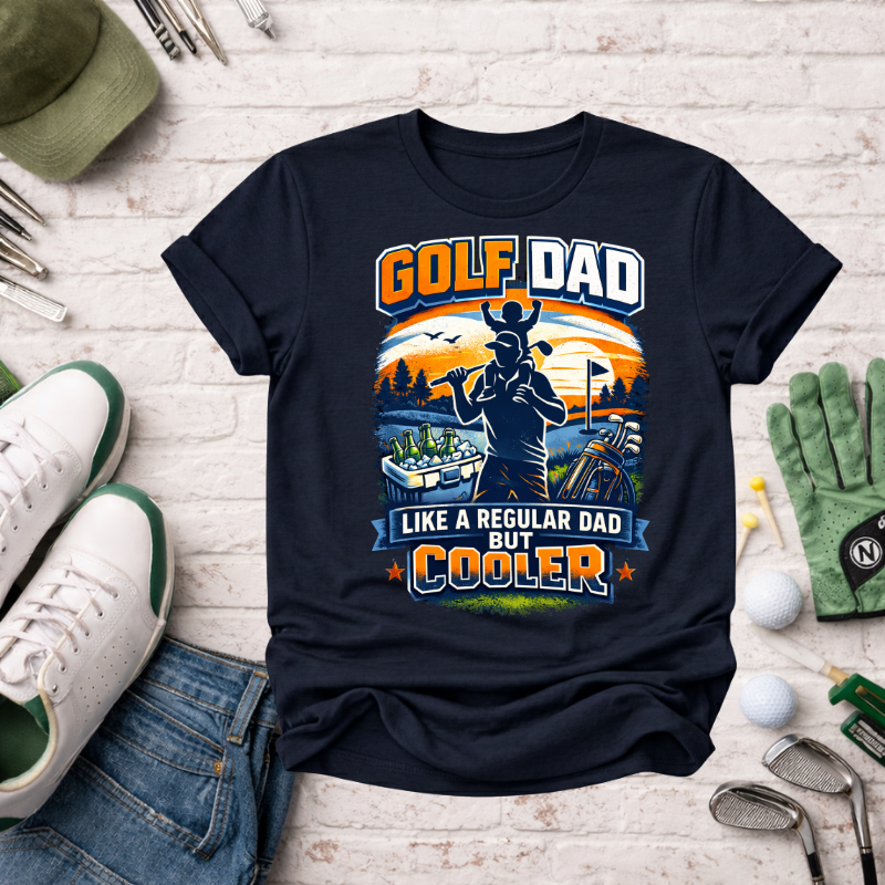 Golf Dad Like A Regular Dad But Cooler - InkAndThreadPrints