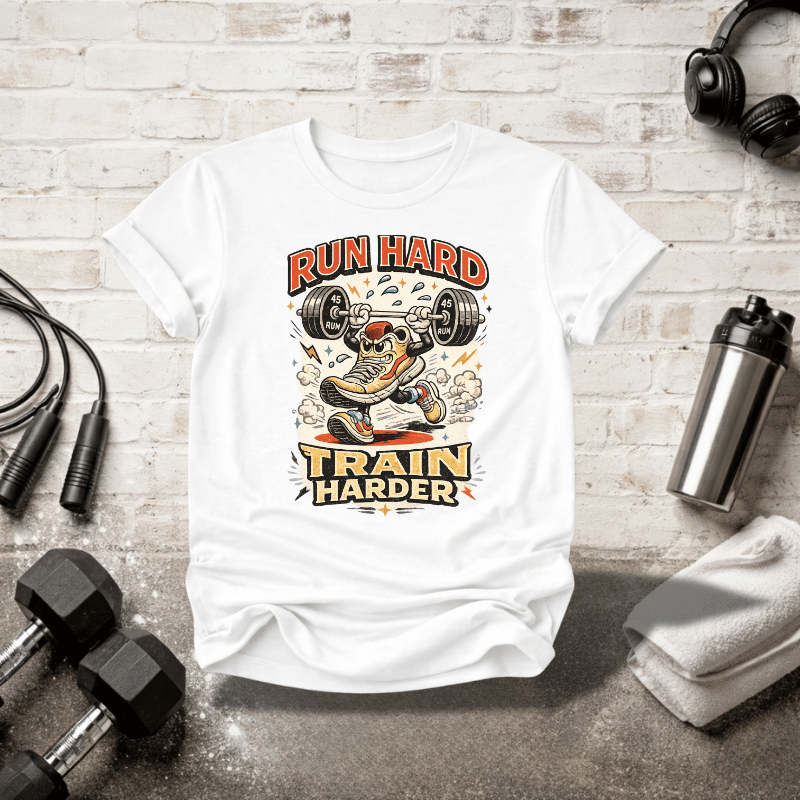 Run Hard Train Harder T-Shirt - InkAndThreadPrints