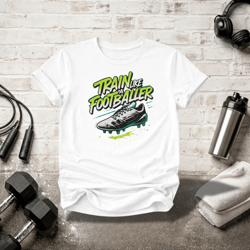 Train Like a Footballer T-Shirt - InkAndThreadPrints